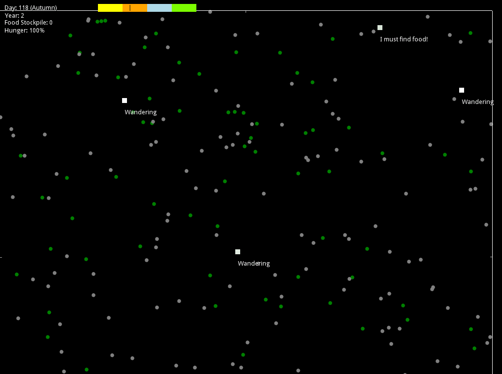 A screenshot of the experimental Society game.